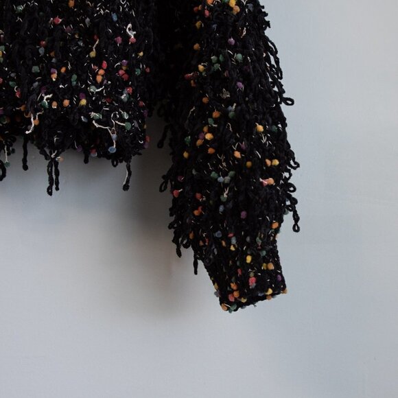 Sweet Generis black distressed crop sweater-M/L - Picture 5 of 6